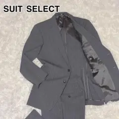 美品✨スーツセレクト ストライプ ビジネススーツ　セットアップ　グレー　S