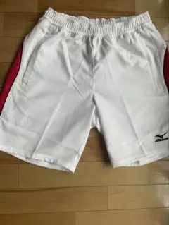 Mizuno テニス ハーフパンツ S ホワイト/レッド