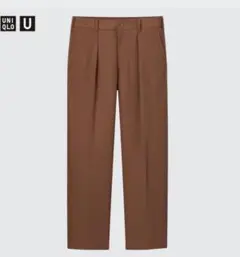 UNIQLO U ワイドフィットタックジャージーパンツ 35Brown85cm