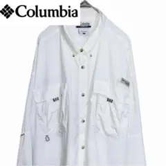 Columbia PFG 長袖フィッシングシャツ ボタンダウン 白 コロンビア