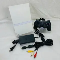 動作品　PS2 SCPH-77000 本体 一式 コントローラー 薄型