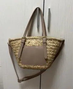しまむら かごバッグ 巾着付き 2way
