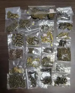約600g分ブロンズ・金古美 アクセサリー材料セット