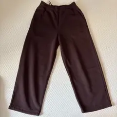 ユニクロC ワイドスウェットパンツ　ダークブラウン
