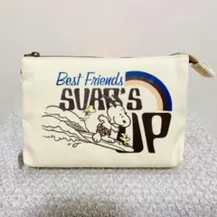 新品 スヌーピー 化粧ポーチ ポーチ サーフィン ウッドストック