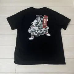 ANS ヴァンズ 歌舞伎 和柄 Tシャツ メンズ ブラック XXL