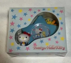 【動作確認済み　未使用品】　トゥイティー&ハローキティ お星さま時計
