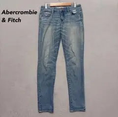 【アバクロンビ&フィッチ】スキニーデニムパンツ ダメージ加工 W26 アバクロ