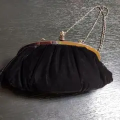 【新品】ラインストーン　ベロア　パーティーバッグ、ハンドバッグ