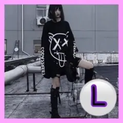 トップス　長袖　Lサイズ　おしゃれ　黒 【新品未使用】Tシャツ