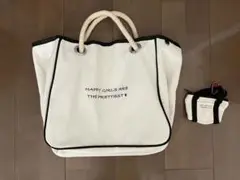 ホワイトキャンバスエコバッグ