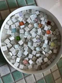 1cm ガラス モザイク タイル ☆約200粒