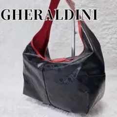 【極美品】GHERALDINI ゲラルディーニ 総柄 リバーシブルハンドバッグ