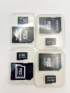 マイクロSDカード4枚セット（アダプター付き／フォーマット済）　SD-5