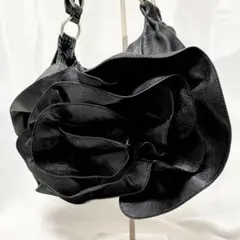 ★ピンクの猫★イヴサンローランのハンドバッグ　黒　フリル 楽天市場】【バッグ】YVES SAINT LAURENT イヴ サン ローラン