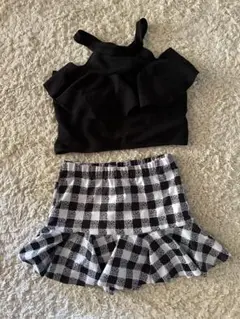 セパレート水着 ブラック・ホワイトチェック
