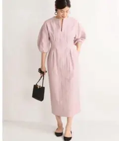 VERMEIL par iena エアインダブルクロスウェストシェイプワンピース