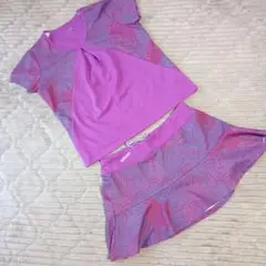 kitsonテニスウェアセットアップ　Lサイズ　パープル
