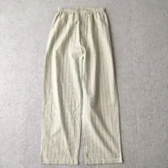 unknown old パジャマパンツ グリーン ストライプ　l