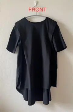 eSSeNtieL HIROKO BIS ブラック半袖カットソー/ チュニック