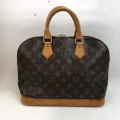 LOUIS VUITTON モノグラム アルマ ハンドバッグ レザー ブラウン