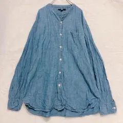 UNIQLO メンズ 大きめ ゆったり デニムシャツ Mサイズ 青