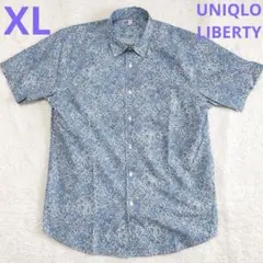 未使用品　ユニクロ　リバティロンドン　ペイズリー　半袖シャツ　大きいサイズ　XL