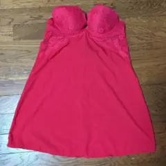 レッド　レースカップ キャミソール