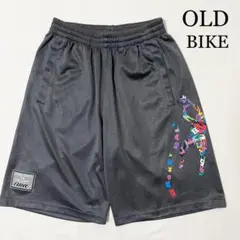 OLD BIKE バスケットボール アートプリント ジャージ ハーフパンツ M