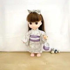 メルちゃんソランちゃん服ハンドメイド浴衣I-76