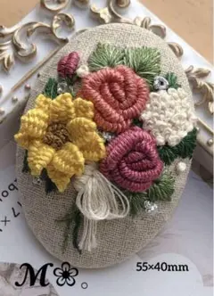 刺繍ブローチ❁⃘*.゜向日葵のブーケ❁⃘*.゜