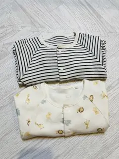 【アカチャンホンポ】長袖ベビー服 ロンパース2枚セット