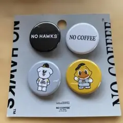 [未使用] ホークス　ＮＯ　ＣＯＦＦＥＥ　コラボ缶バッジ