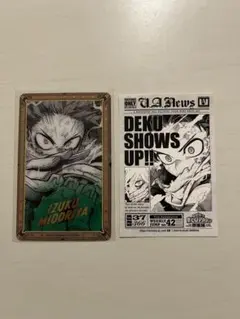 僕のヒーローアカデミア原画展 箔押しクリアカード 緑谷出久 デク