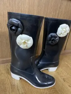 CHANEL レインブーツ 長靴 シャネル ココ カメリア レア 完売 ブランド