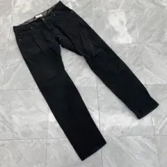 MEN'S BIGI ブラック パンツ ペイズリー裏地 ストレート 綿素材 L