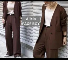 ● PAGE BOY ページボーイ　パンツスーツ　セットアップ　ノーカラー