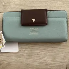 VÄSKA フラップ付き長財布 ミントグリーン