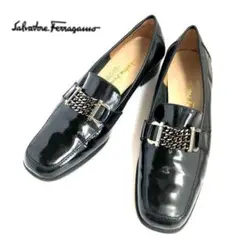 salvatore Ferragamo ガンチーニエナメルパンプス 35 1/2