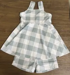 美品　チェック柄水着セパレートタイプ110