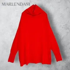 【MARLENDAM マーレンダム】　　タートルネックニットプルオーバー　赤
