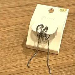 【新品未使用　grove シルバーチェーンイヤリング】