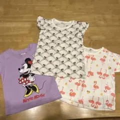 ミニーマウス＆フラミンゴTシャツ3枚セット