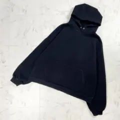 イム オーバーサイズワイドパーカー サイドジップ 長袖 無地 黒 F*BD374