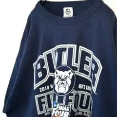 ブルドッグ バトラー ファイナル フォー Tシャツ L ネイビー 紺色 古着