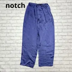 nm52 ノッチ：notch. サテンワイドイージーパンツ　パープル　光沢　MT