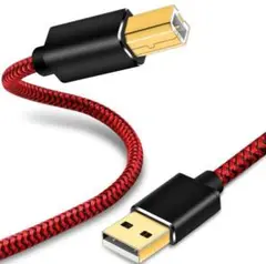 プリンターケーブル 4m USB 2.0織りメッシュメタルシェルAからB