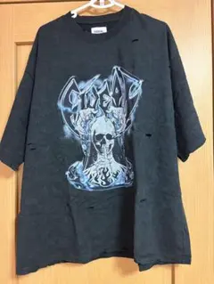 GIDEAL clash scull print t shirt