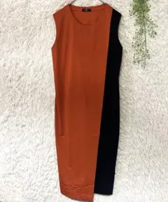 ピーエスポールスミス PS Paul Smith ワンピース　オレンジ×ブラック