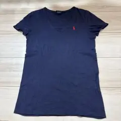 Ralph Lauren Sport ネイビー Vネック Tシャツ XS